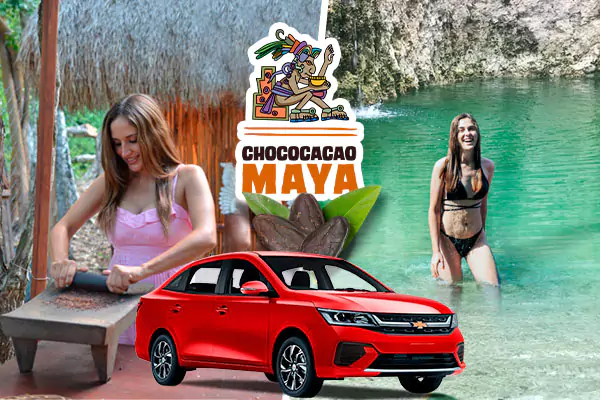 Tulum car rental with cenote access meal and cacao santuray in vcoba
